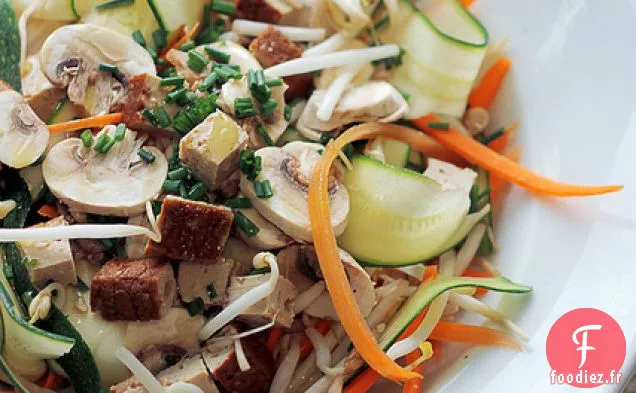 Carotte, Courgette, Champignons Et Tofu Fumé