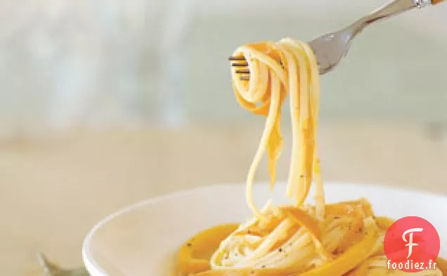 Linguine Aux Rubans De Carottes Et Beurre Citron-gingembre