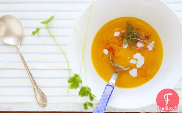 Soupe De Carottes Et Pommes Au Cumin Et Coriandre