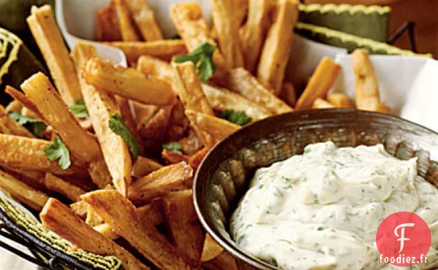 Frites de Yucca à la Mayonnaise à la Coriandre