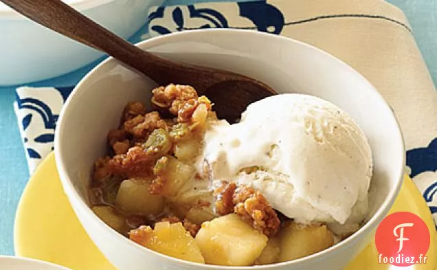 Croustillant de Poire et de Gingembre avec Streusel friable