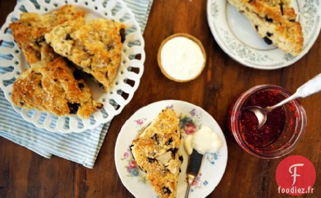 Scones de Poire au Gingembre Au Chocolat Noir