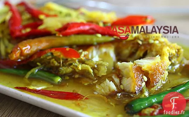 Recette de poisson d'Acar de Nyonya (acar Hu)