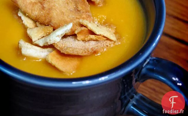 Soupe De Patates Douces Au Miso Et Au Gingembre