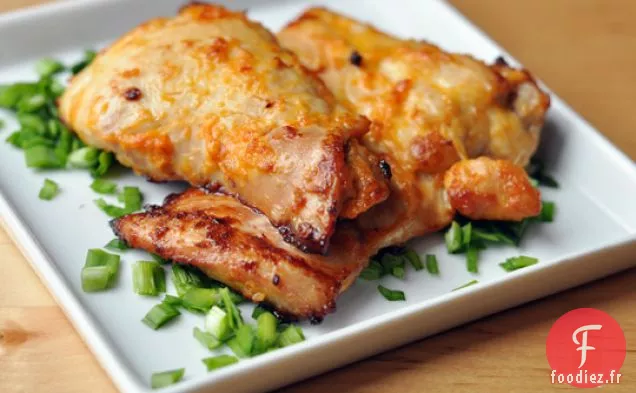Cuisses De Poulet Rôties Épicées Au Miso Et Au Gingembre