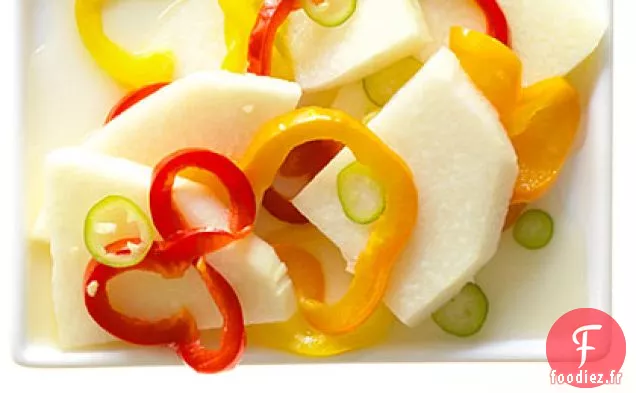 Jicama Mariné, Gingembre et Poivrons d'été