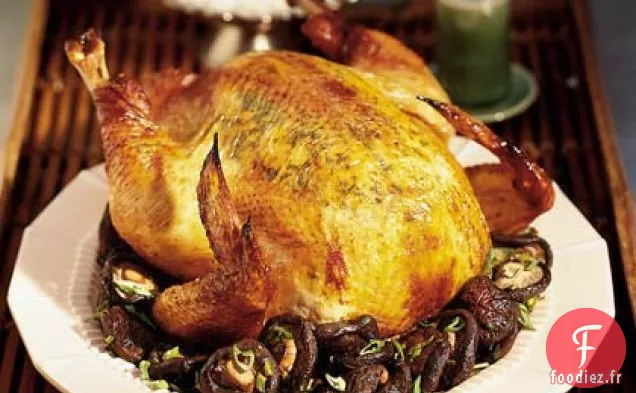 Poulet Rôti au Soja et au Gingembre aux champignons Shiitake