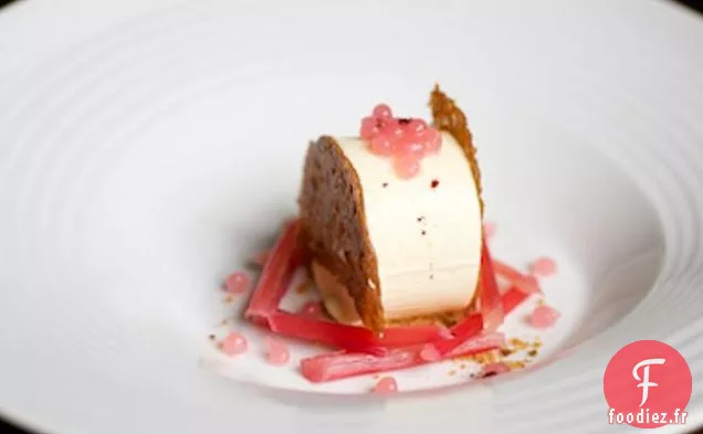 Cheesecake Au Chocolat Blanc Et Gingembre, Gingembre Cassant Et Rhubarbe