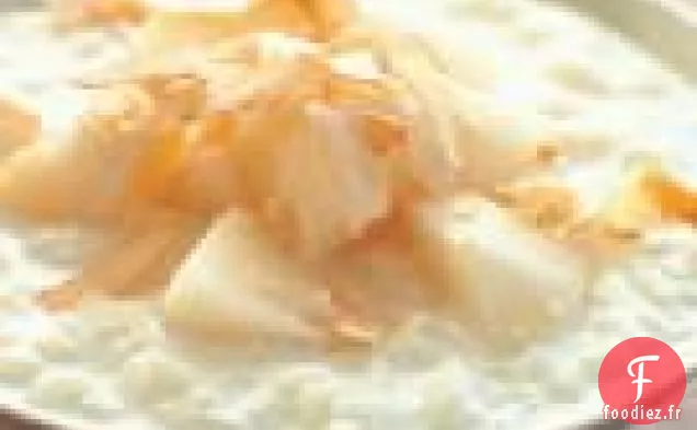 Riz Au Lait À La Noix De Coco Aux Poires Asiatiques Au Gingembre
