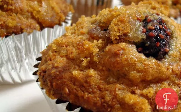 Muffins au gingembre et au mûrier