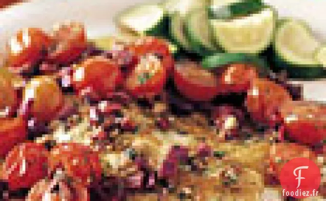 Poisson Sauté Épicé aux Olives et Tomates Cerises