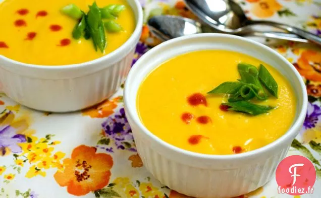 Soupe Glacée aux Betteraves Dorées et au Gingembre