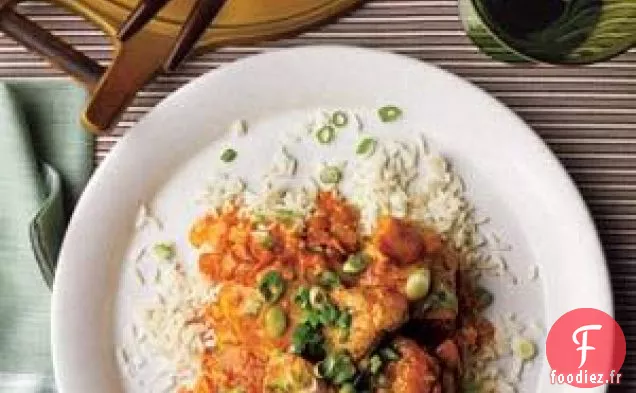 Poulet Au Curry Mijoté Au Gingembre Et Au Yogourt