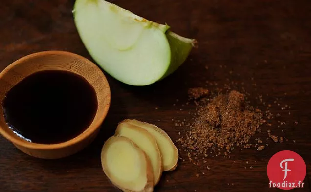 Longe De Porc Aux Pommes Et Au Gingembre Avec Sauce Au Caramel