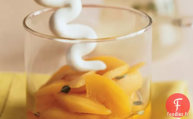 Salade de Fruits Jaunes au Sirop de Gingembre et de Thym