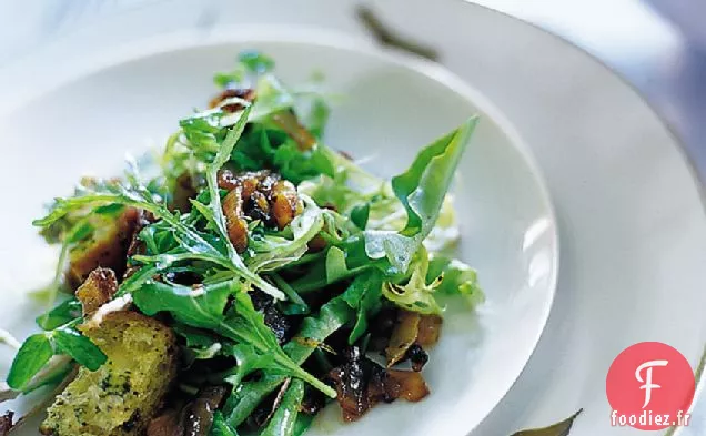 Salade Mesclun avec Vinaigrette Oignon-Gingembre