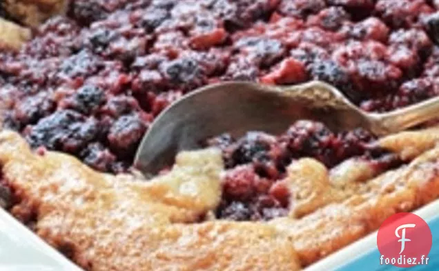 Le Cordonnier Aux Pêches Et Aux Myrtilles De Rocco Dispirito Au Gingembre Et Au C