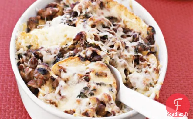 Cuisson aux œufs, au Fromage et aux saucisses