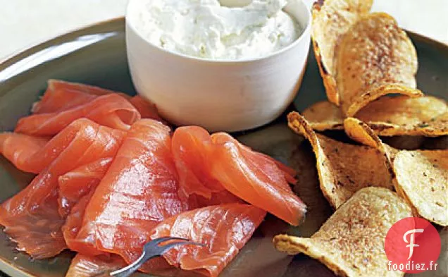 Saumon Fumé et Crème de Raifort aux Croustilles