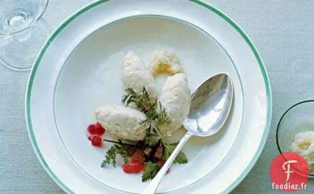 Quenelles de Corégone aux Betteraves, Raifort et Herbes Fraîches