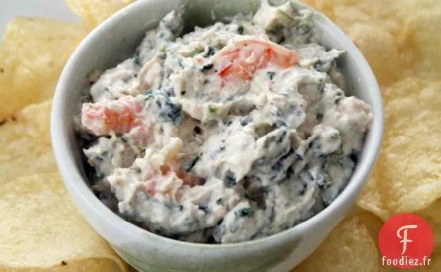 Trempette aux Crevettes et aux Épinards
