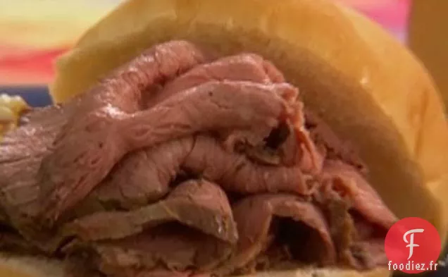 Sandwichs au Rôti de Bœuf en Croûte de Coriandre et Pesto de Coriandre et Raifort