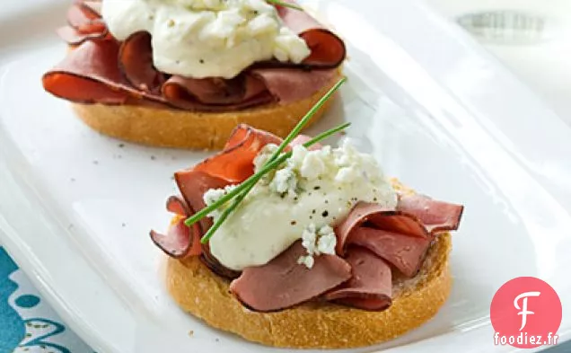 Crostini de Boeuf et Bleu