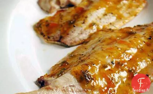 Pompano avec Glaçage Barbecue Tropical