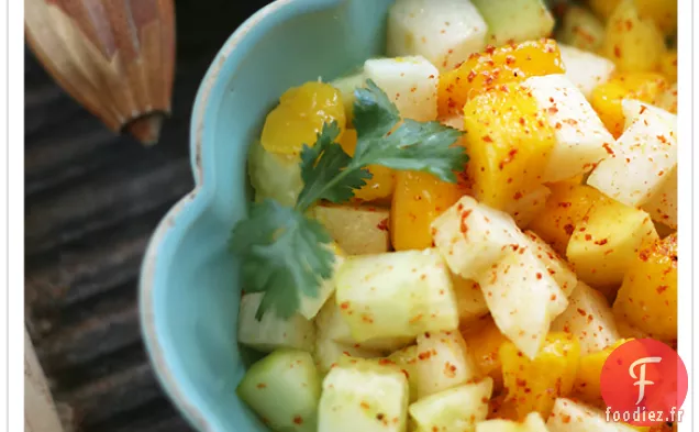 Salade De Mangue, Jicama Et Concombre