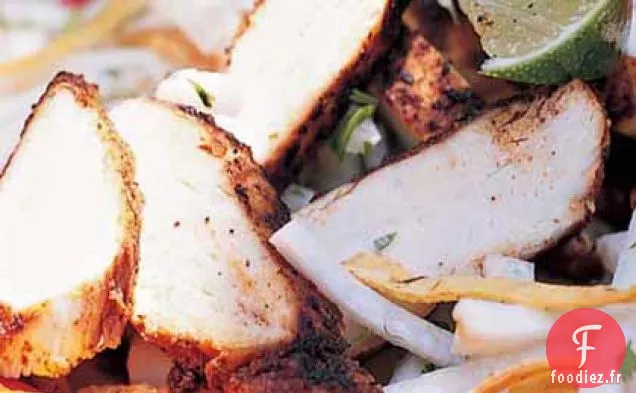Salade de Jicama au Poulet Épicé au Chili