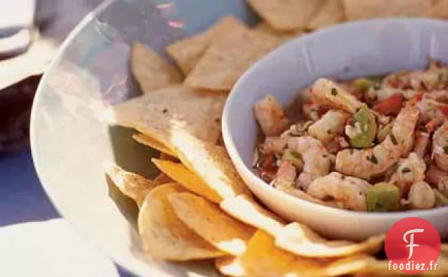Seviche aux Crevettes Fumées et à l'Avocat