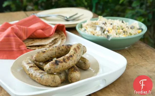 Saucisses De Poulet À La Salade De Chou