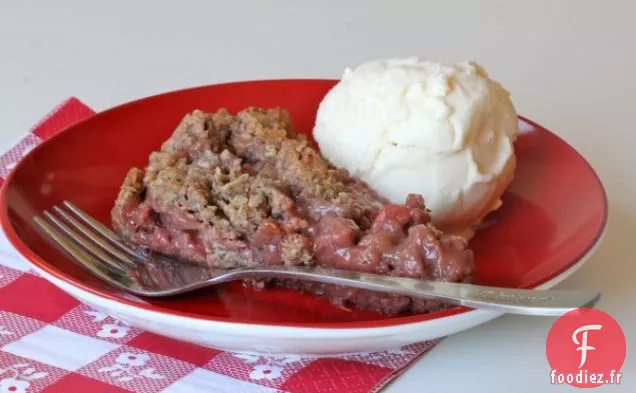 Cordonnier à la Fraise et à la Rhubarbe sans gluten