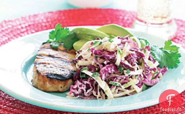 Salade de Chou à la mexicaine Avec Jícama, Coriandre et Citron Vert