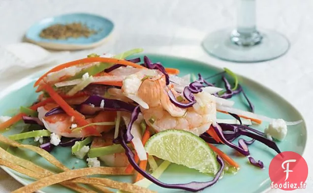 Salade de Crevettes à la Vinaigrette Coriandre-Citron Vert