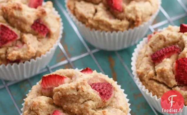 Muffins aux Fraises à Grains Entiers sans Gluten