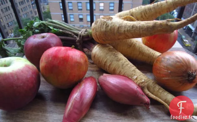 Soupe Crémeuse Aux Pommes De Panais Et Échalotes Croustillantes