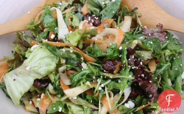 Salade Verte Au Panais Rasé, Carotte, Pomme Et Rôti De Miel