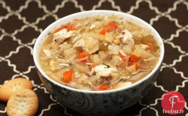 Soupe de Riz au Poulet au Fenouil Et au Citron