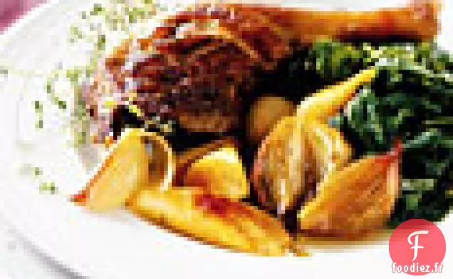 Cuisses de Canard Braisées aux Échalotes et Panais