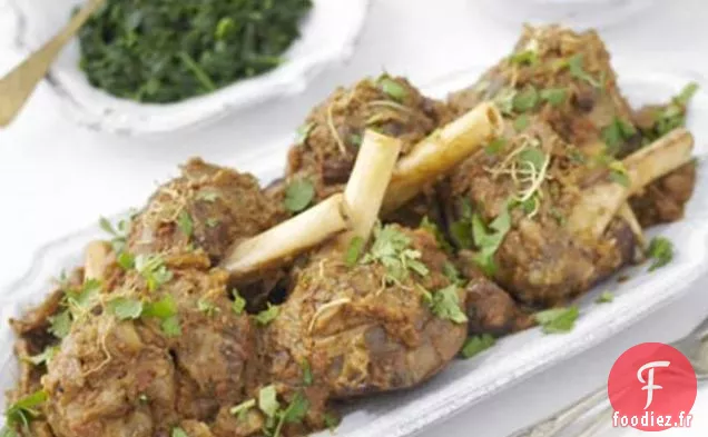 Jarret D'Agneau Et Curry De Châtaignes Avec Purée De Panais