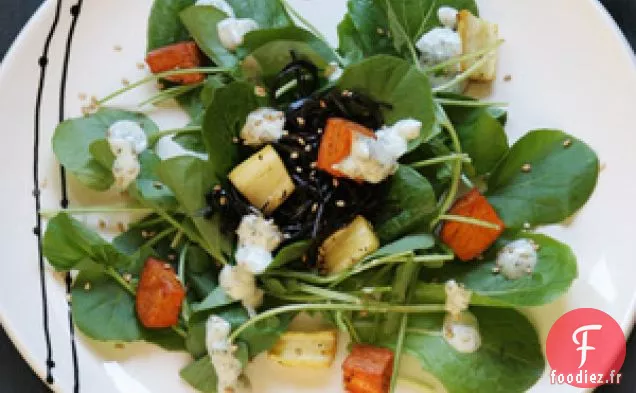 Salade de Patates Douces et d'Arame avec Sauce Tartare à l'Asiatique
