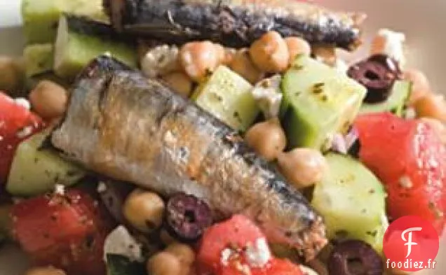 Salade Grecque aux Sardines pour Deux