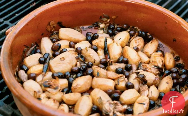 Pommes de Terre Rôties au Vin avec Oignons et Olives