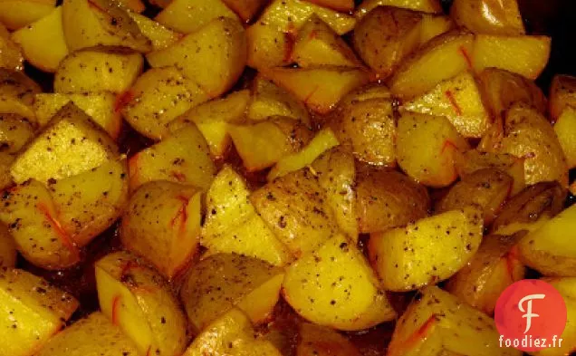 Pommes de terre au citron et au safran