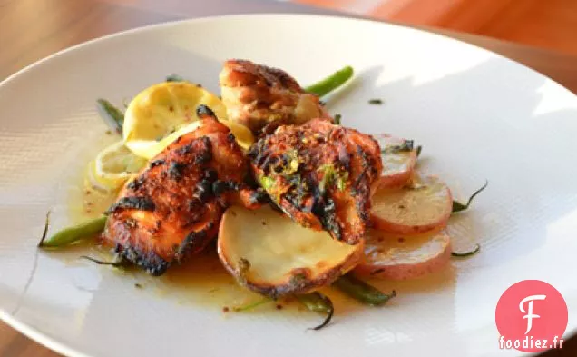 Poulet Croustillant Citronné Rôti Aux Pommes De Terre