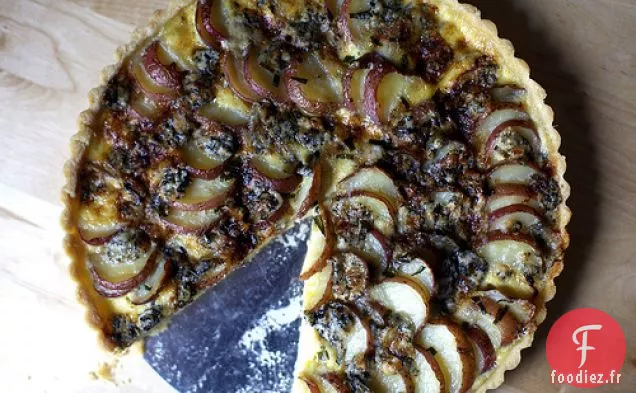Tarte Au Fromage Bleu Et Aux Pommes De Terre Rouges
