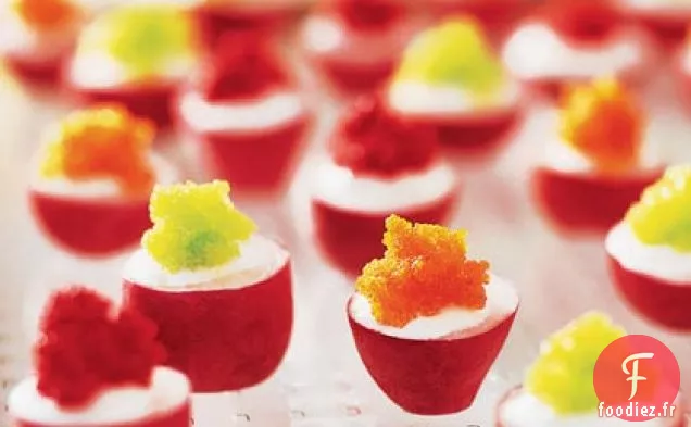 Radis à la Crème Fraîche au Citron et Tobiko