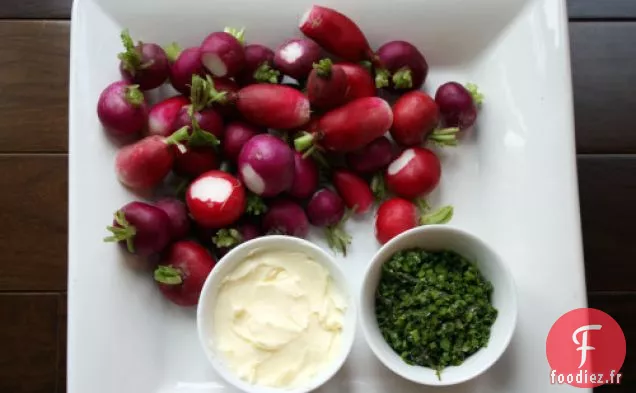 Radis Au Beurre Doux Et Sel De Ciboulette-sauge