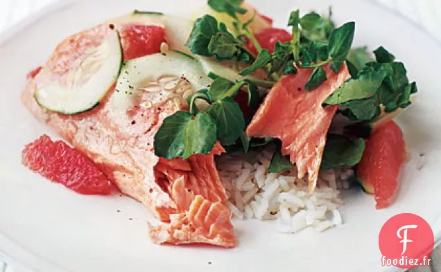 Saumon aux Agrumes avec Salade de Cresson